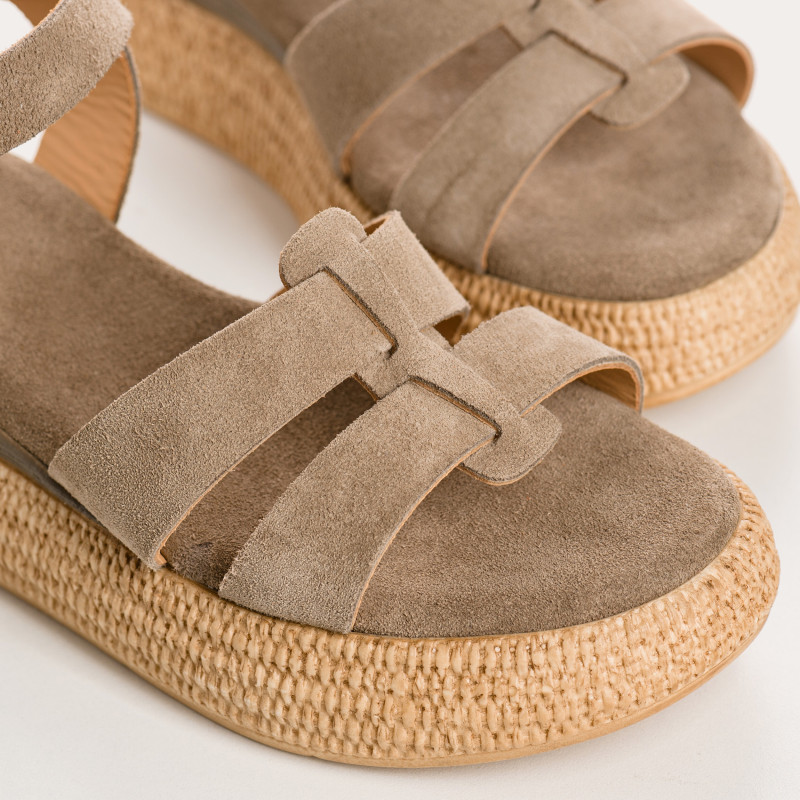 Yseult velvet leather sandals | Reqins