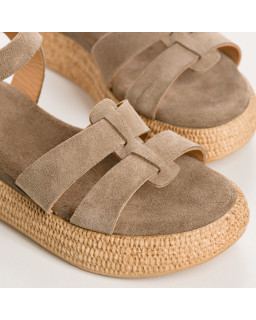 Yseult velvet leather sandals | Reqins