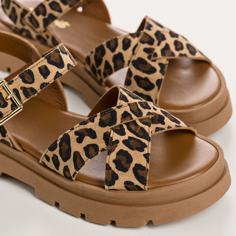 Sandales Louisa léopard | Reqins
