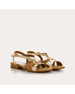 Velvet and metallic cosmos sandals | Reqins