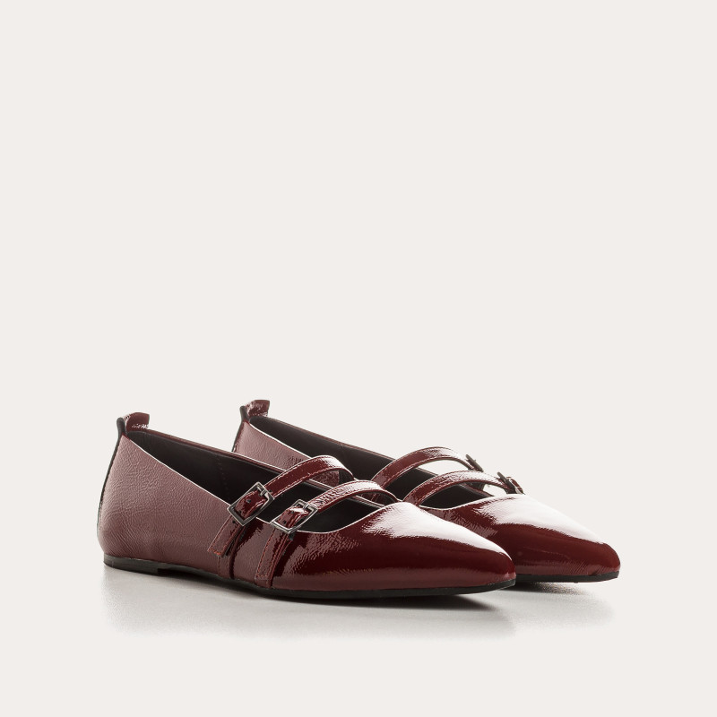 Verona Vernis – Ballerines babies plates à double brides