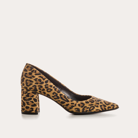 Pumps Tilda leopard leather velvet | Elegance and character - Reqins
