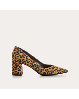 Pumps Tilda leopard leather velvet | Elegance and character - Reqins