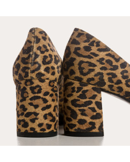 Pumps Tilda leopard leather velvet | Elegance and character - Reqins