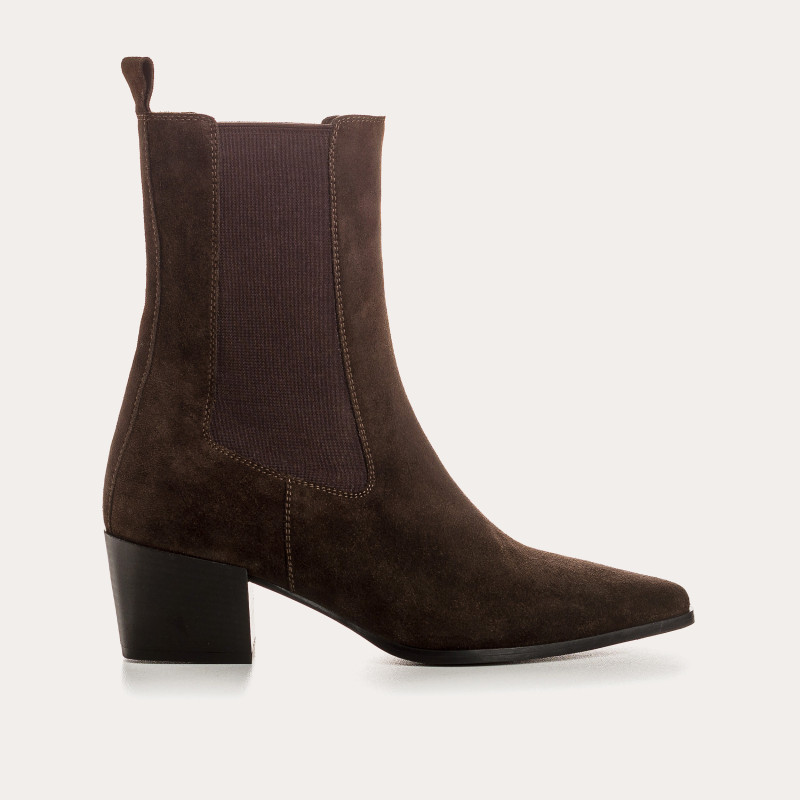 Velvet leather boots - Lausanne model | Reqins