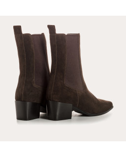 Boots femme en cuir velours – Modèle Lausanne | Reqins