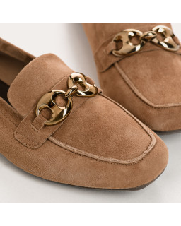 Hedy leather moccasins velvet - elegant and refined - Reqins