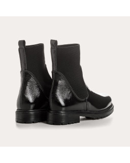 Boots Evelyn en cuir vernis Naplak - Reqins