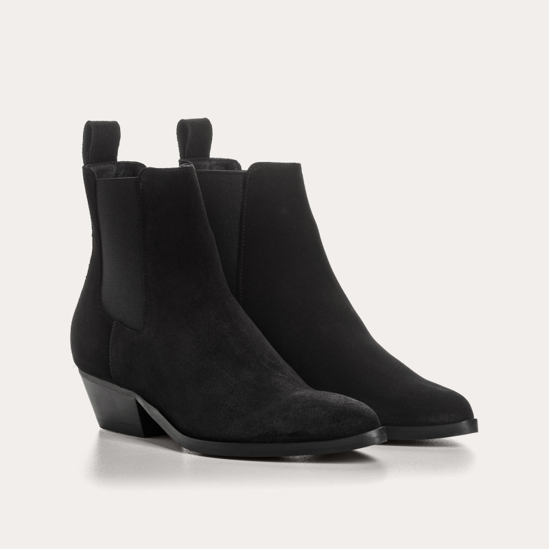 Belem Boots Velvet Leather - Western Chic Style - Reqins