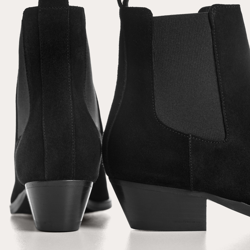 Bottines Belem en cuir velours - Style western chic - Reqins