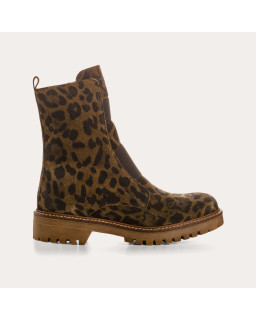 Boots Dusky Velvet Leather Serval | Audacity & Wild Elegance - Reqins