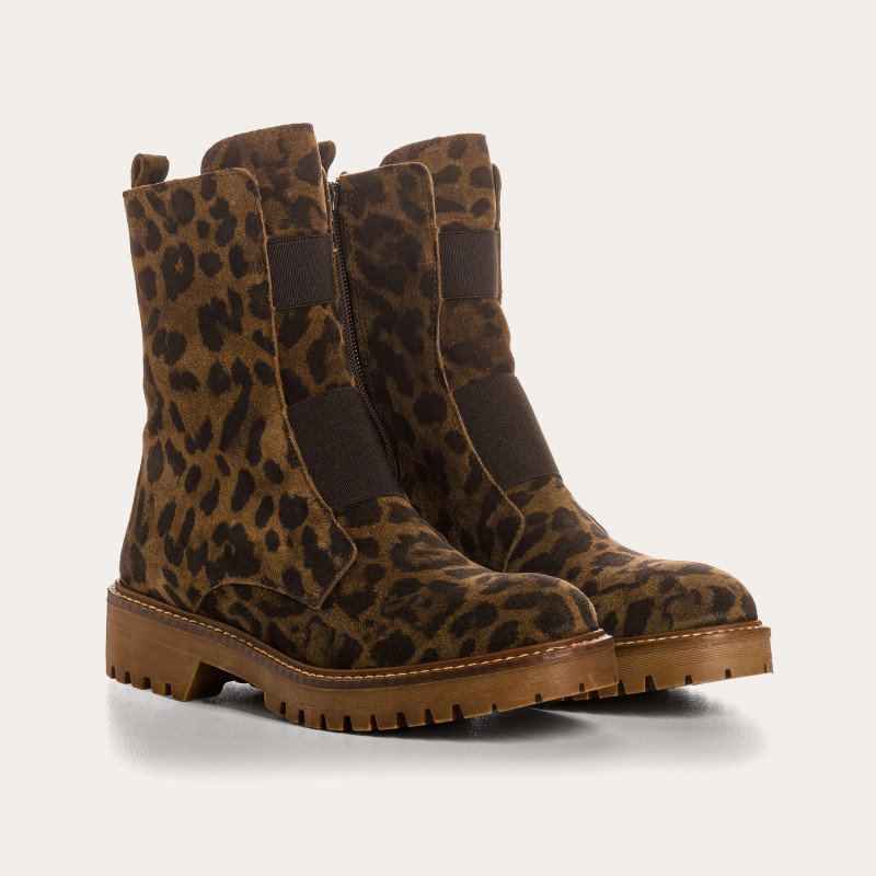 Boots Dusky cuir velours serval | Audace & élégance sauvage – Reqins