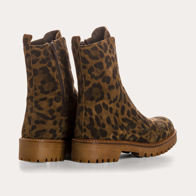 Boots Dusky Velvet Leather Serval | Audacity & Wild Elegance - Reqins