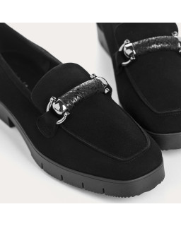Moccasins muse velvet leather / python
