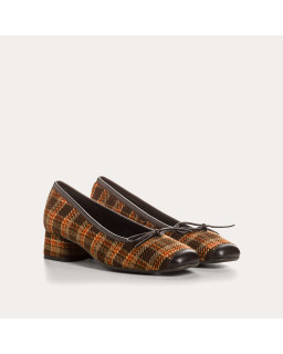 Ballerines à talons Kyriel Tartan | Reqins