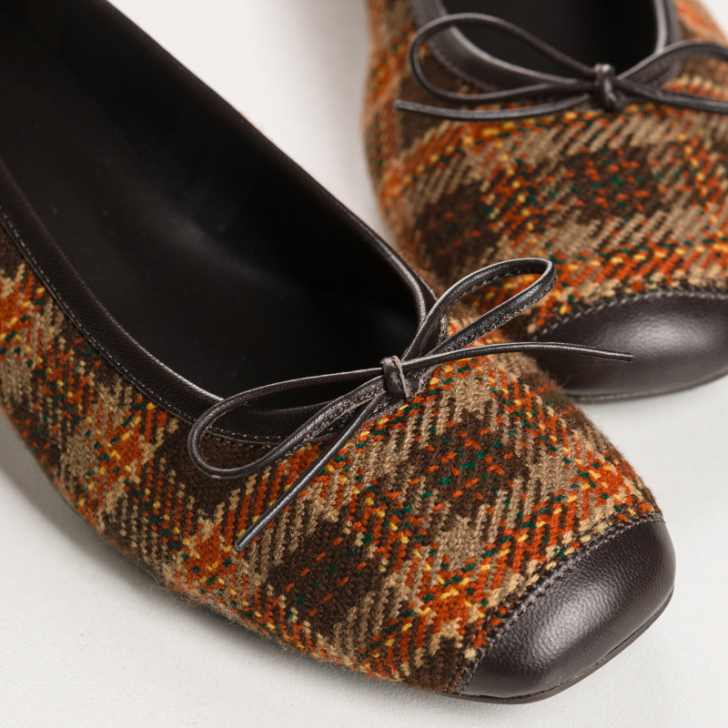 Ballerines à talons Kyriel Tartan | Reqins