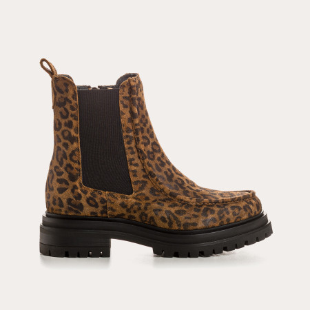 Leopard Boots Female Velvet Leather | Urban style reqins