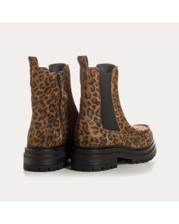 Leopard Boots Female Velvet Leather | Urban style reqins