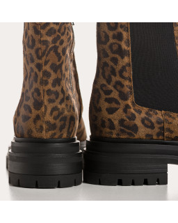 Leopard Boots Female Velvet Leather | Urban style reqins