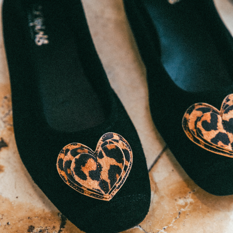 Ballerinas Holove Leather Leopard Velvet - Elegance & Comfort | Reqins