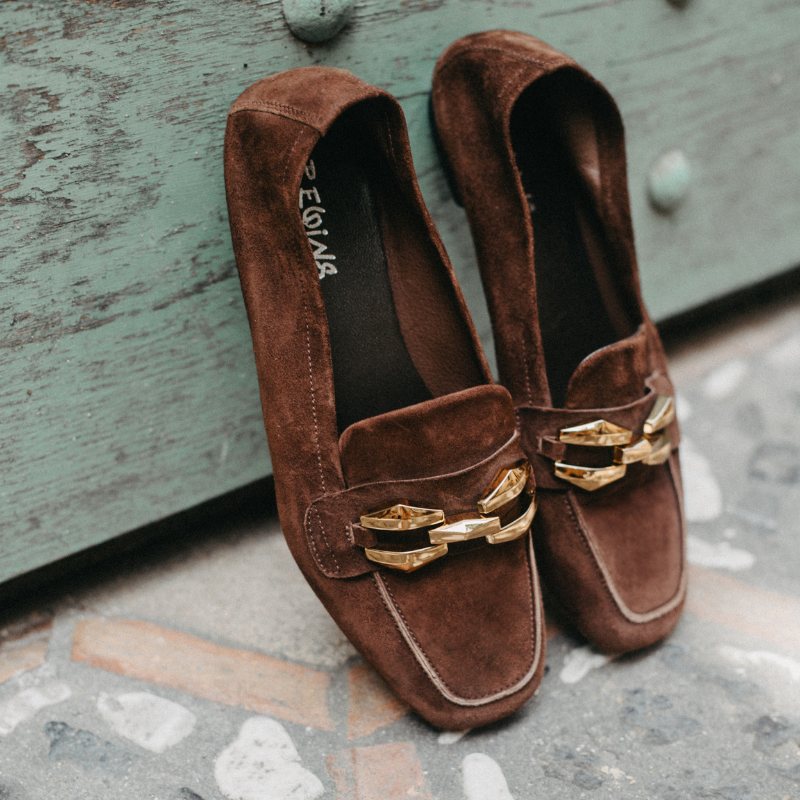 Velvet leather hilarious moccasins - elegance & comfort | Reqins