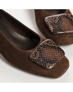 Ballerinas Woman with Facet Leather Printed - Kefir | Reqins