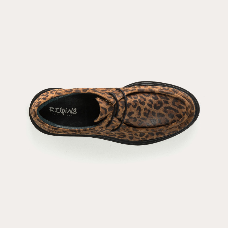 Velvet leather leopard moccasins | Affirmed style and comfort Reqins