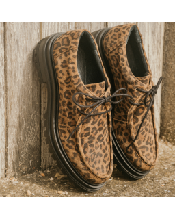 Velvet leather leopard moccasins | Affirmed style and comfort Reqins