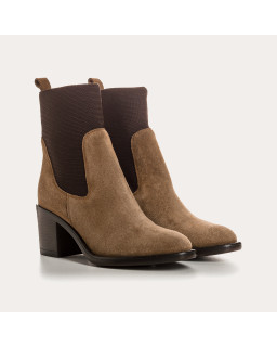 Boots Evalou leather velvet - elegance and character | Reqins