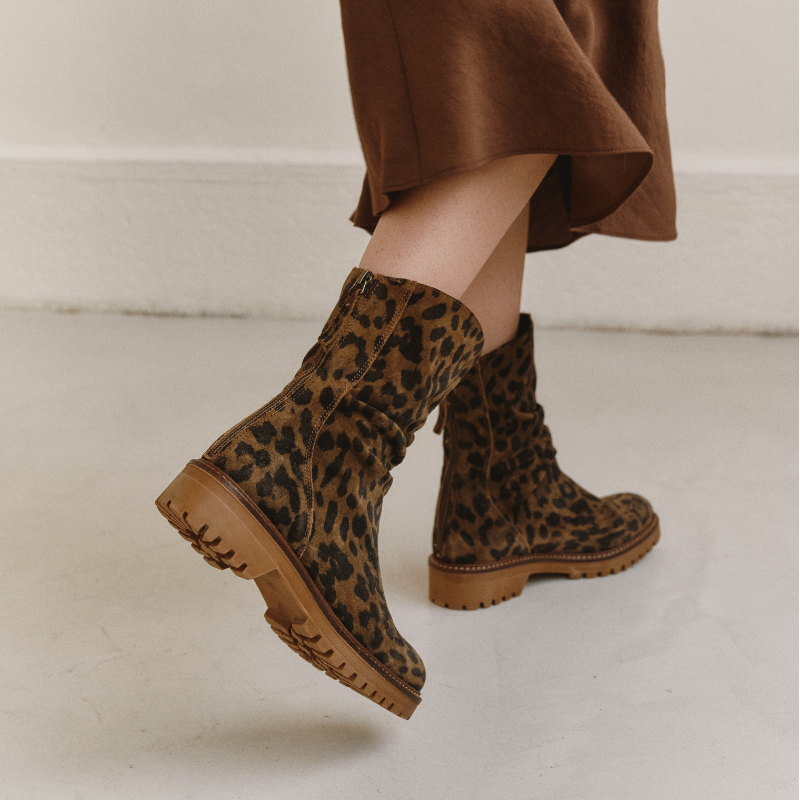 Boots femme en cuir velours – Modèle Dunk | Reqins