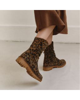 Boots femme en cuir velours – Modèle Dunk | Reqins