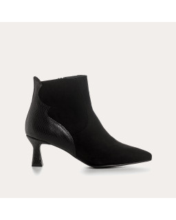 Women's Velvet Leather Boots Printed - Petra Model | Reqins