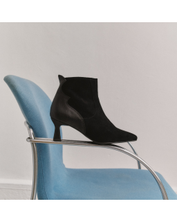 Women's Velvet Leather Boots Printed - Petra Model | Reqins