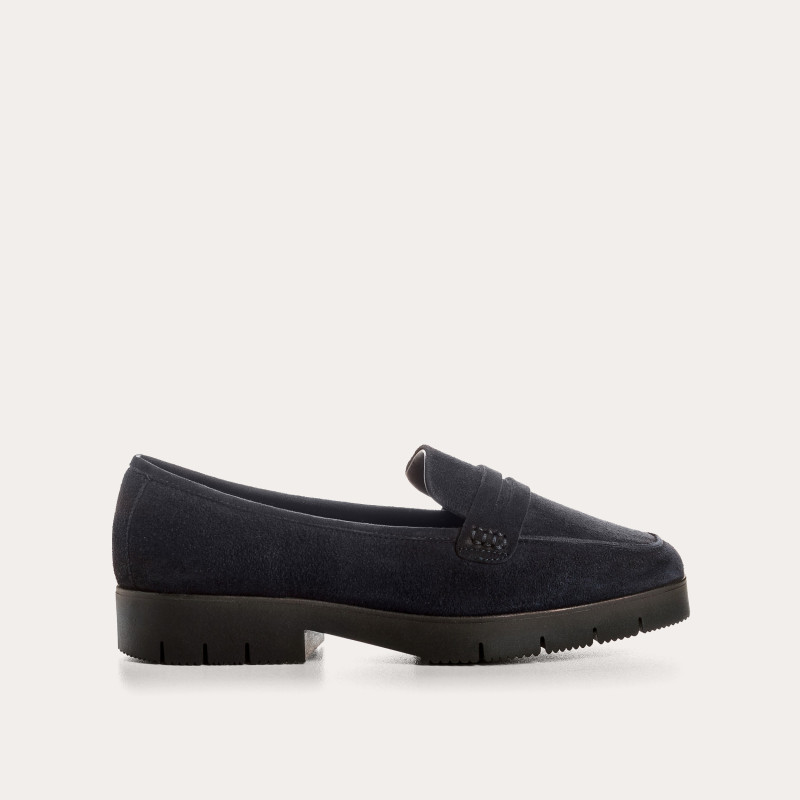 Moccasins Mariella - Women's Velvet Leather Shoes | Reqins
