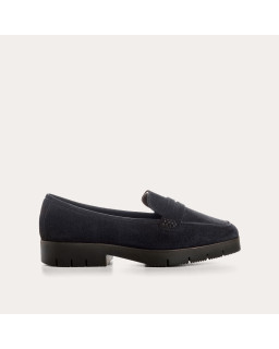 Moccasins Mariella - Women's Velvet Leather Shoes | Reqins