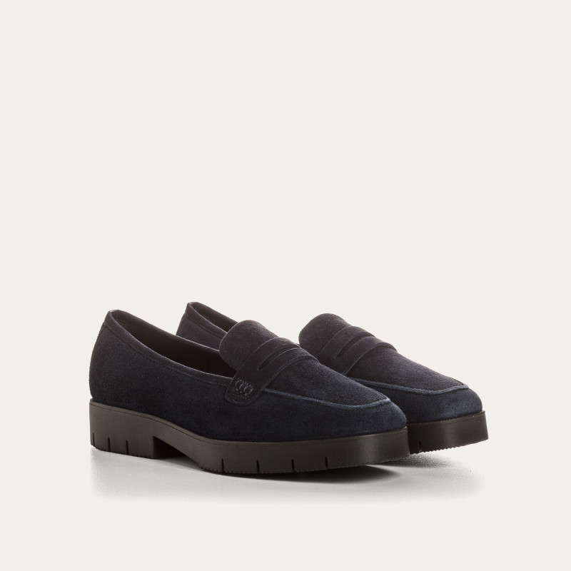 Moccasins Mariella - Women's Velvet Leather Shoes | Reqins