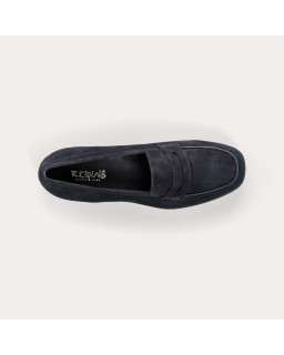 Moccasins Mariella - Women's Velvet Leather Shoes | Reqins