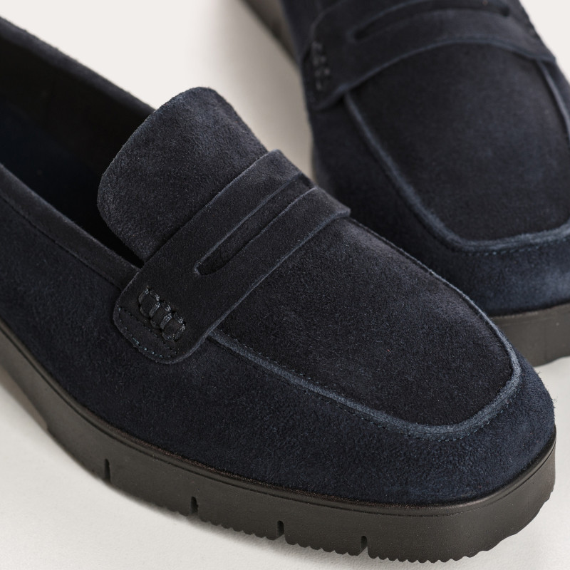 Moccasins Mariella - Women's Velvet Leather Shoes | Reqins