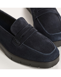 Moccasins Mariella - Women's Velvet Leather Shoes | Reqins