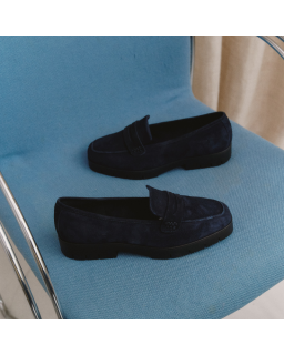 Moccasins Mariella - Women's Velvet Leather Shoes | Reqins