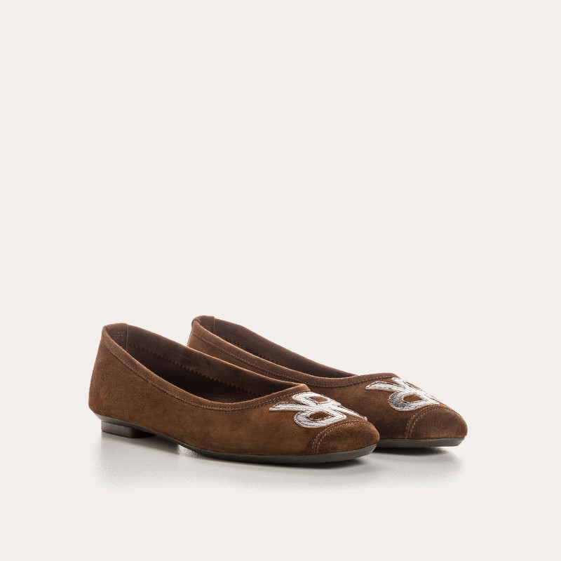 Ballerinas Hopa Velvet Leather Python - Elegance & Comfort | Reqins