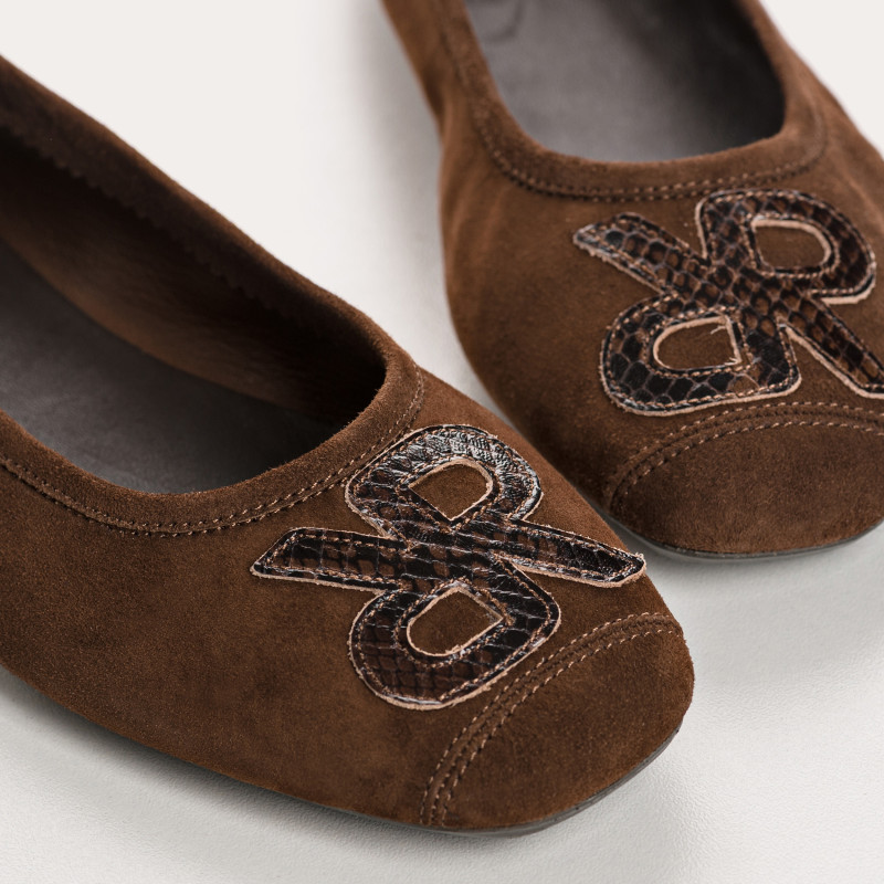 Ballerinas Hopa Velvet Leather Python - Elegance & Comfort | Reqins