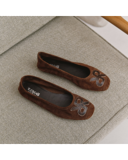 Ballerines Hopa en cuir velours python – Élégance & confort | Reqins