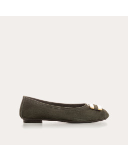 Velvet leather hippolyte ballerinas | Elegance & Comfort - Reqins
