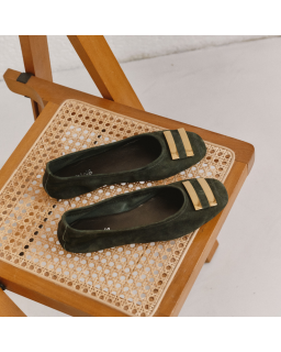 Ballerines Hippolyte en cuir velours | Élégance & confort – Reqins