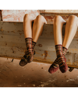 Flat ballerinas with velvet leather knot with tip reinforcement