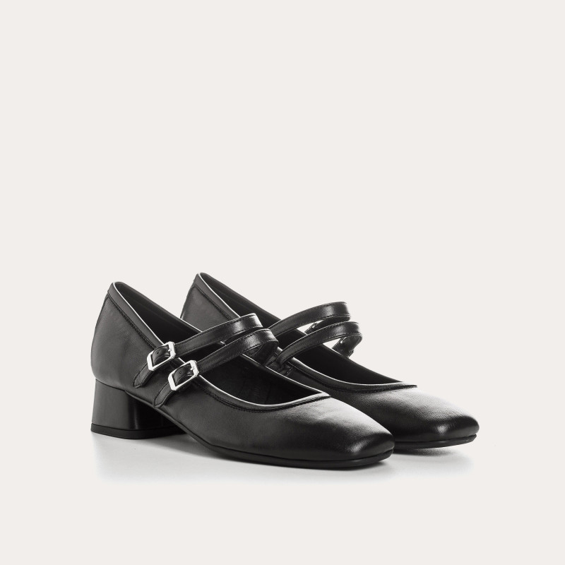 Ballerines Noires Femme en Cuir Kristen - Élégance et Confort