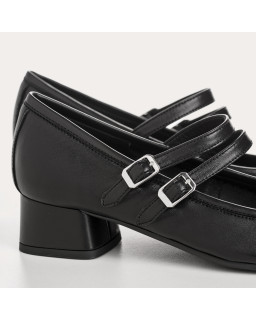 Black Ballerinas Kristen Leather - Elegance and Comfort