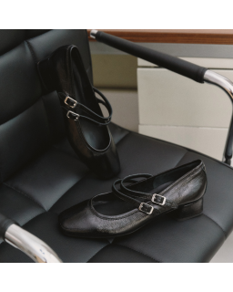 Ballerines Noires Femme en Cuir Kristen - Élégance et Confort