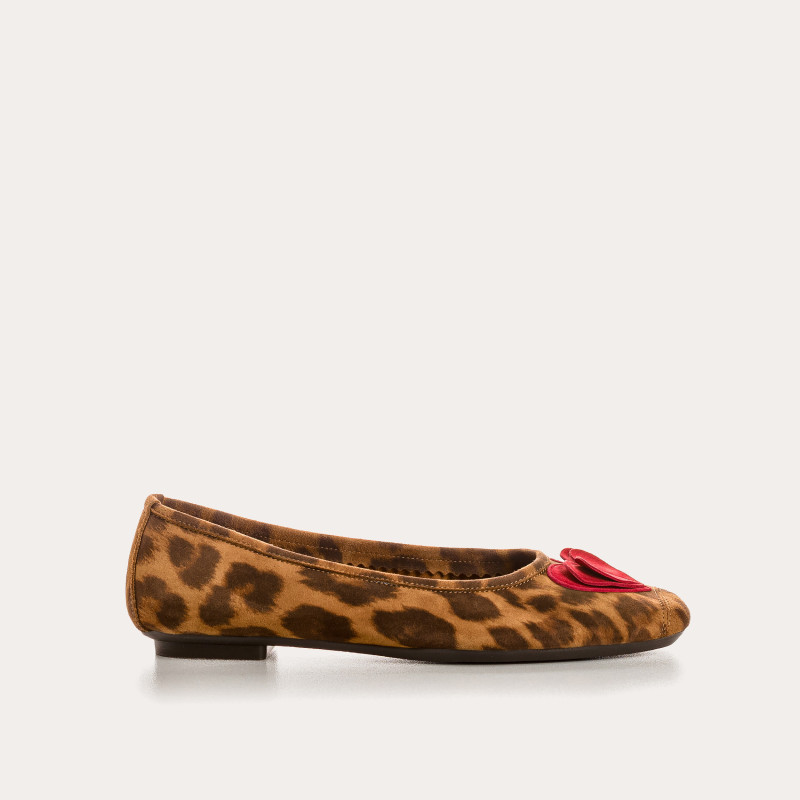 Ballerines Holove en cuir velours jaguar - Reqins